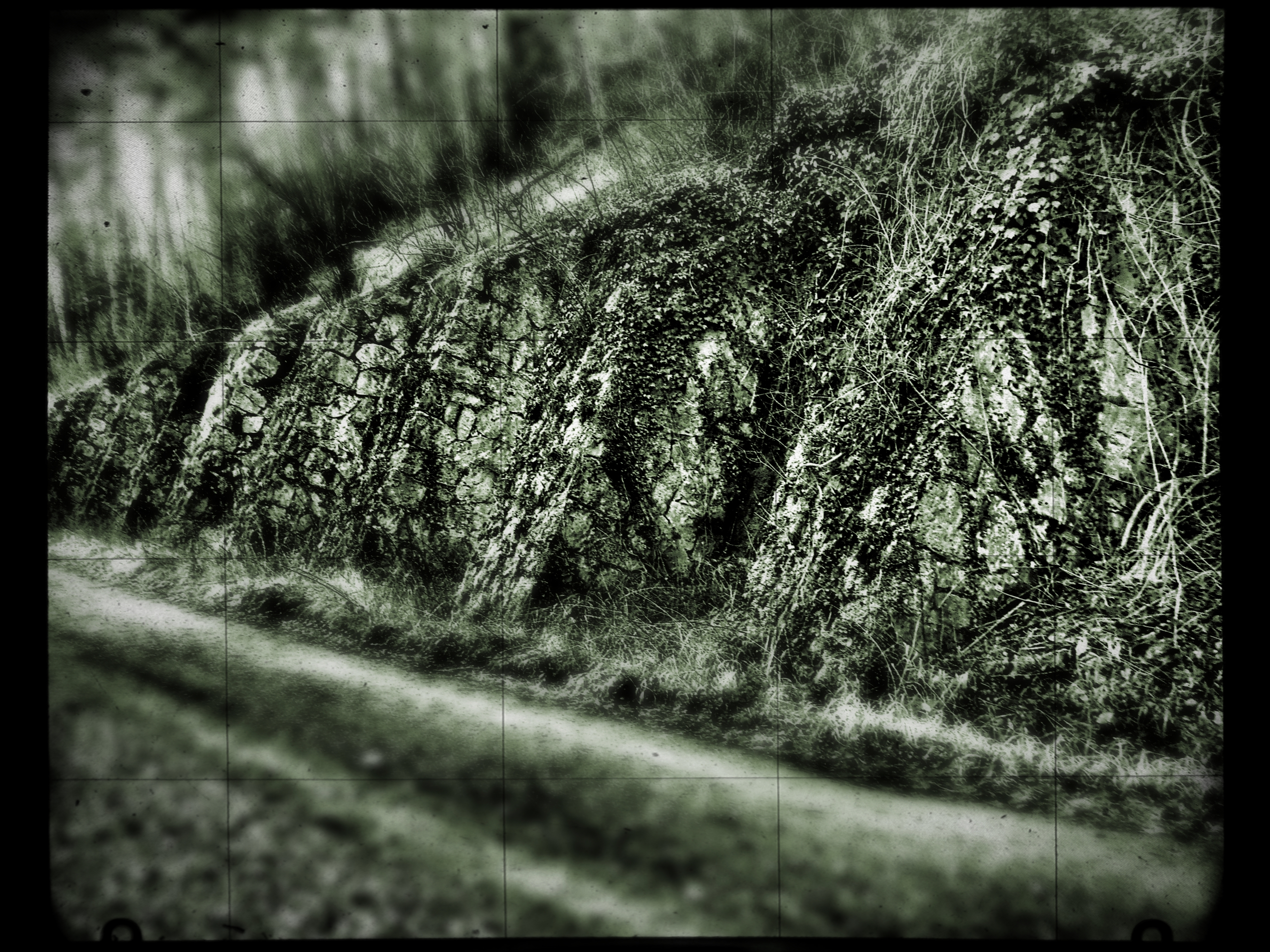 Muro blanco y negro Hierro filtro cuadrícula. Fuji feb 2016